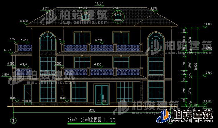 農(nóng)村三層兄弟雙拼歐式風(fēng)格別墅設(shè)計(jì)圖及效果圖紙BZ369-簡(jiǎn)歐風(fēng)格