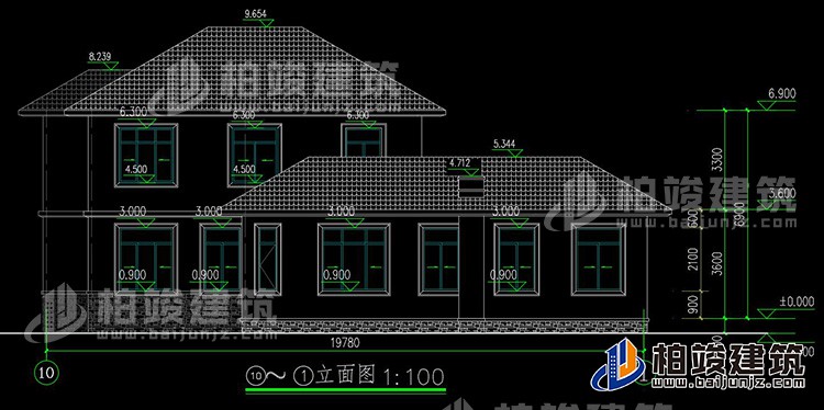 二層簡歐農(nóng)村別墅帶雙車庫施工效果圖紙全套 造價(jià)30萬BZ263-簡歐風(fēng)格