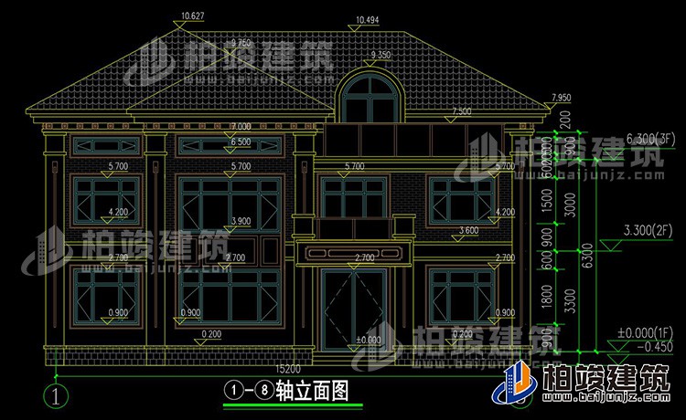 二層房屋設計圖全套圖紙BZ2672-新中式風格