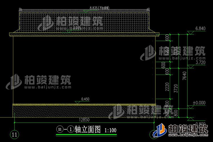 農(nóng)村四合院自建房設計圖紙BZ2741-新中式風格